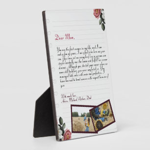 Chic Lovely Personalized Love Letter Handwritten Plaque