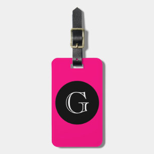 CHIC LUGGAGE/BAG TAG_230 PINK/BLACK/MONOGRAM LUGGAGE TAG