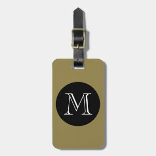 CHIC LUGGAGE/BAG TAG_47 GOLD/BLACK/MONOGRAM LUGGAGE TAG