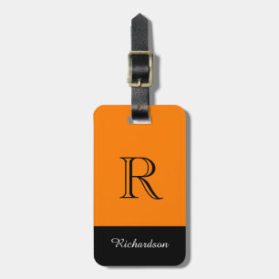 CHIC LUGGAGE TAG_BLACK/ORANGE/WHITE TAG