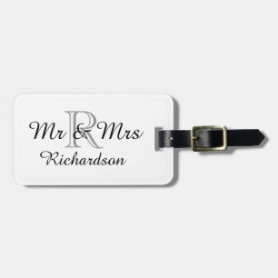 CHIC LUGGAGE TAG_MR & MRS_BLACK/WHITE TAG