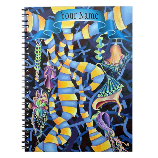 Chic  Luminescence Contemporary Geometric Abstract Notebook (Front)