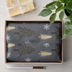 Chic Luxury Modern Christmas Tree Pattern Tissue Paper