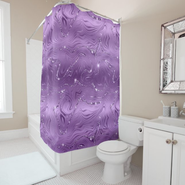Chic Luxury Purple Silver Glitter Pattern (In Situ)