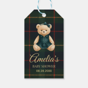 Chic Luxury Teddy Bear Baby Shower  Gift Tags