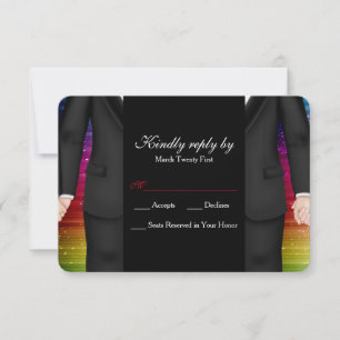 Chic M. et M. Tuxedo Couple carte RSVP