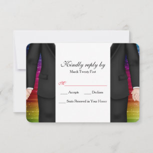 Chic M. et M. Tuxedo Couple carte RSVP