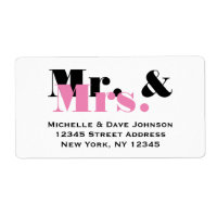 Chic M. et Mme étiquettes de adresse pour couple m