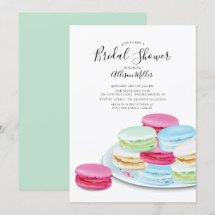 Chic Macaroon Bridal Shower Invitation
