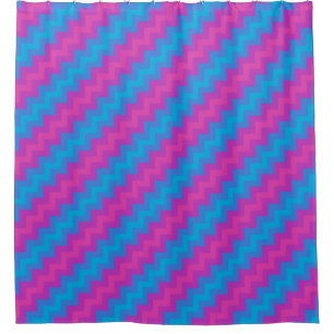 Chic Magenta Bright Blue Turquoise Pink Chevrons