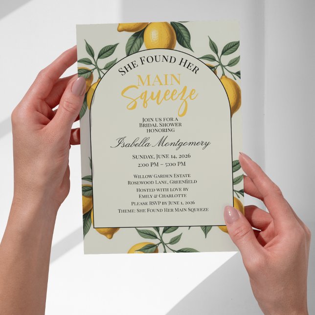 Chic Main Squeeze Bridal Shower Invitation (Chic Main Squeeze Bridal Shower Invitations
)