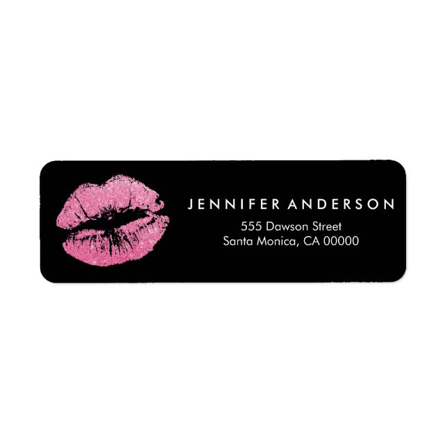 Chic Makeup Artist Blush Pink Glitter Lips (Front)