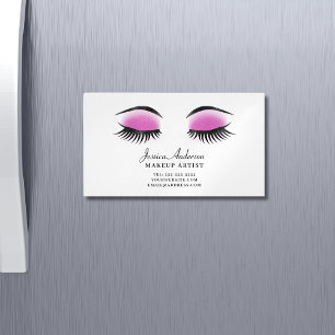 Chic Makeup Artist  Magnetic Business Card
