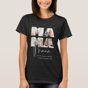 Chic Mama Photo Collage Best Mom Ever Mothers Day  T-Shirt