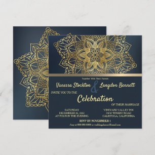 Chic Mandala Floral Faire-part de mariage