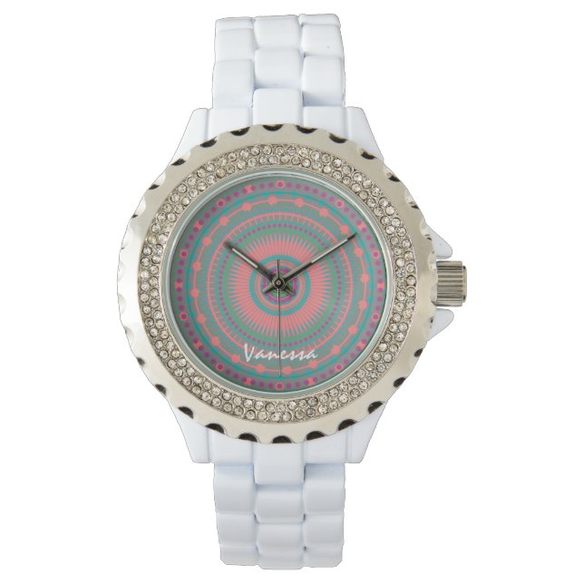 Chic Mandala Monogrammed Watch (Front)