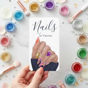 Chic Manicurist Instagram Nail Technician QR Code Business Card