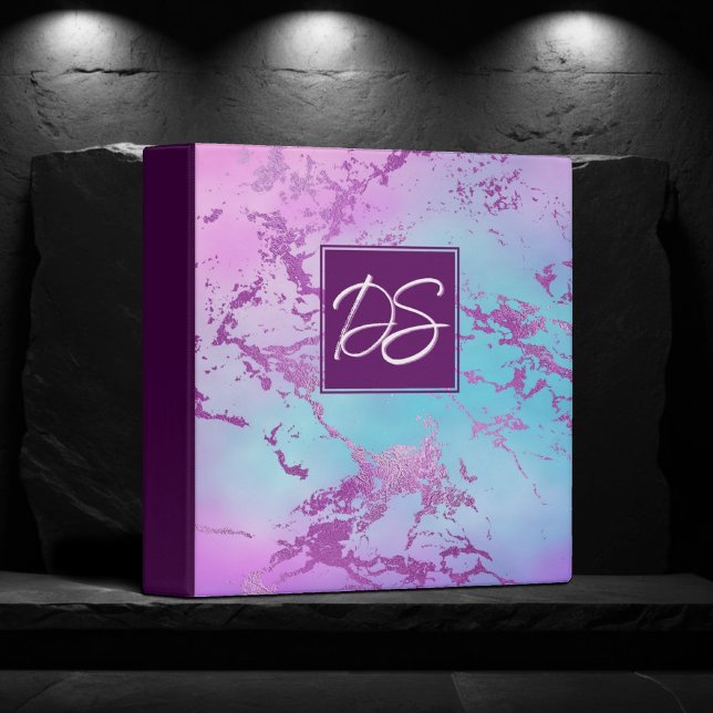 Chic Marble | Glitzy Glam Purple and Blue Branding Binder (Creator Uploaded)