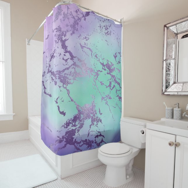 Chic Marble | Lavender Purple and Mint Green (In Situ)