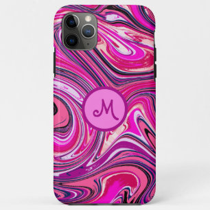 Chic Marble Swirl Monogram iPhone 11 Pro Max Case
