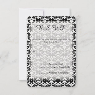 Chic Mariage damassé RSVP