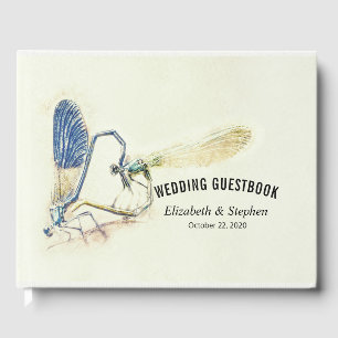 Chic Mariage Livre d'or Dragonfly Mating Love Hear