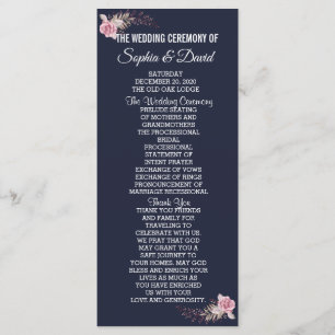 Chic Marsala Maroon Floral Navy Programme Bleu