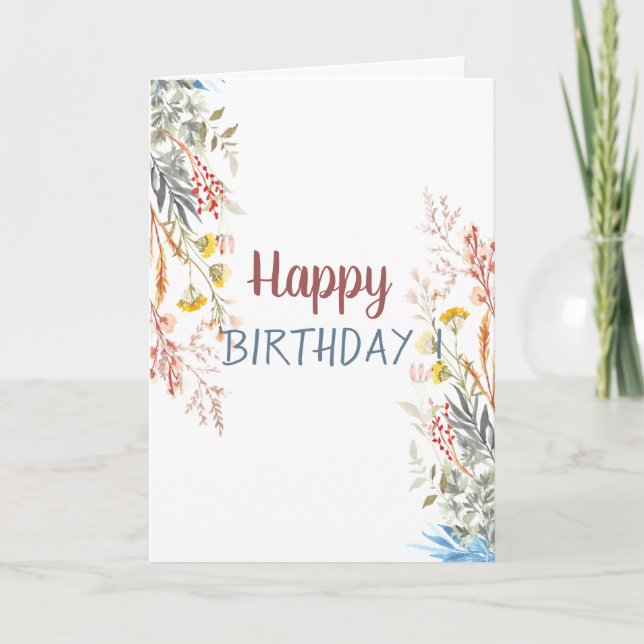 Chic Meadow Dried Card (Front)