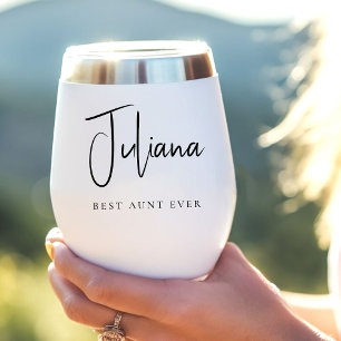 Chic Meilleure tante jamais Calligraphie Script Mo