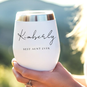 Chic Meilleure tante jamais Script Monogramme