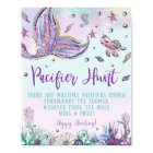  Chic Mermaid Pacifier Hunt Baby Shower Game Sign