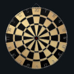 Chic Metallic Gold and Black Dartboard<br><div class="desc">Let the games begin! This chic metallic gold and black dartboard is perfect for a game room and college dorm room.</div>