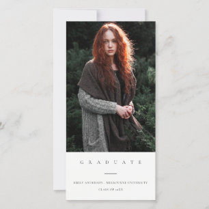 CHIC MINIMAL CLEAN PHOTO GRADUATION ANNOUNCEMENT