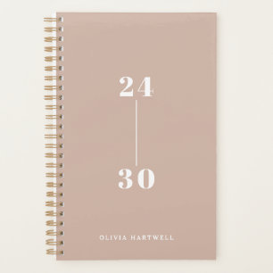 Chic Minimal Dusty Pink Typography Weekly Monthly Planner