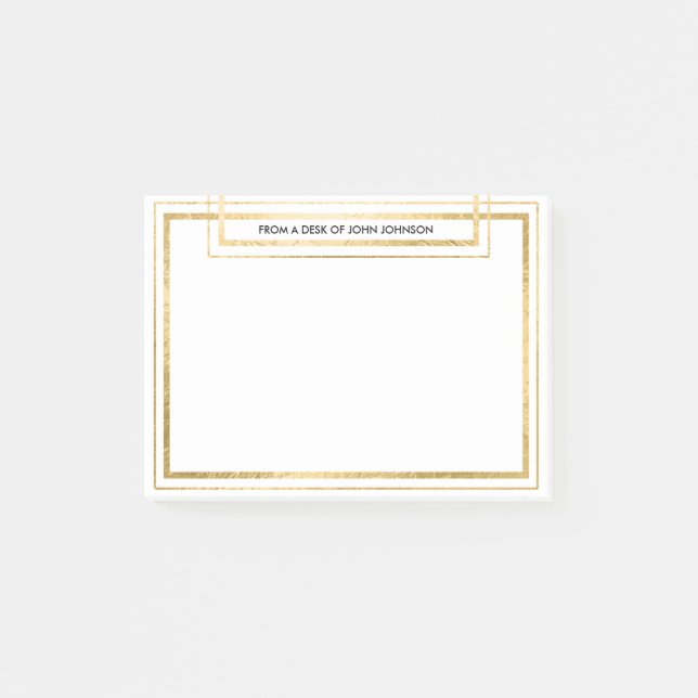 Chic Minimalism Golden Foil Office Message Post-it Notes (Front)