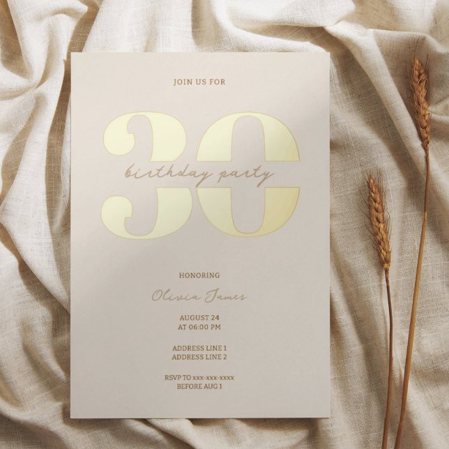 Chic minimalist 30th birthday  (Creator Uploaded)