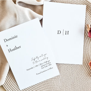 CHIC Minimalist Elegance Wedding Invitation