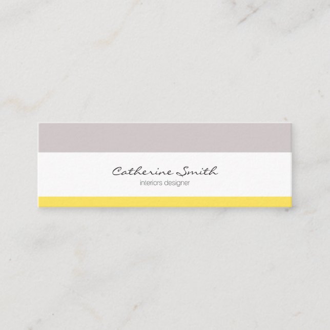 chic, minimalist, feminine mini business card (Front)