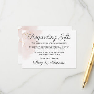 Chic Minimalist Mauve Gold Wedding Gifts Enclosure