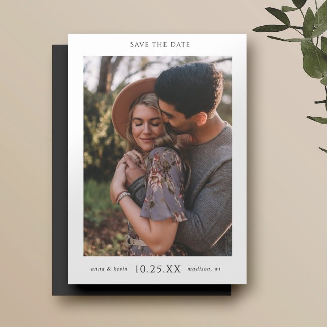 Chic Minimalist Modern Photo Magnetic Invitation (Creator Uploaded)