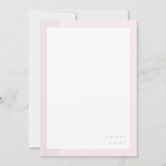 Chic Minimalist Personalized Name Violet Card (Front)