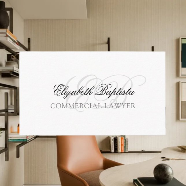 Chic Minimalist Professional Monogram Business Card (Creator Uploaded)