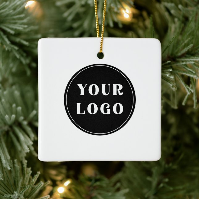 Chic, Minimalist, Stylish & Customizable Ceramic Ornament (Tree)