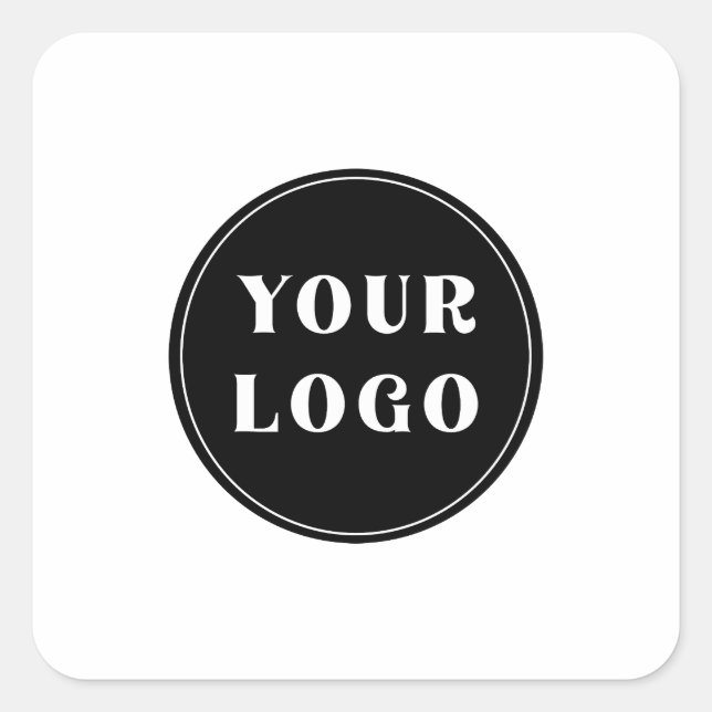 Chic, Minimalist, Stylish & Customizable Square Sticker (Front)