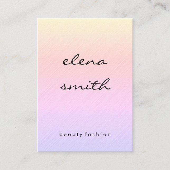 Chic Minimalist Texture Business Card (Front)