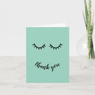 Chic Mint Black Eyelashes Thank You
