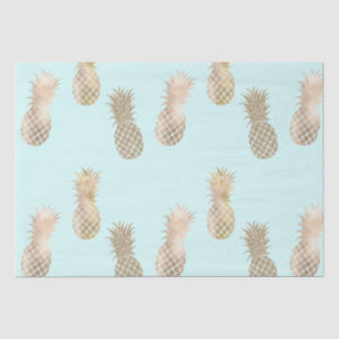 Chic Mint Gold Glam Pineapples Tissue Paper