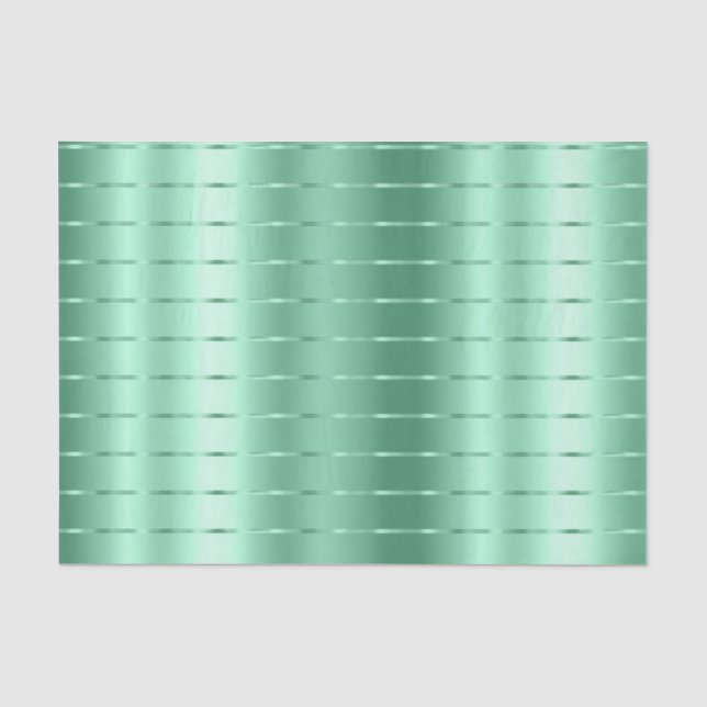 Chic Mint Green Ribbon Bow Bridal Shower Tissue Paper (Front)