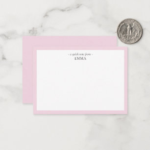 Chic Modern 'A Quick Note From' Note Card