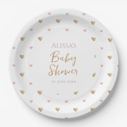 Chic Modern Baby Shower Paper Plate